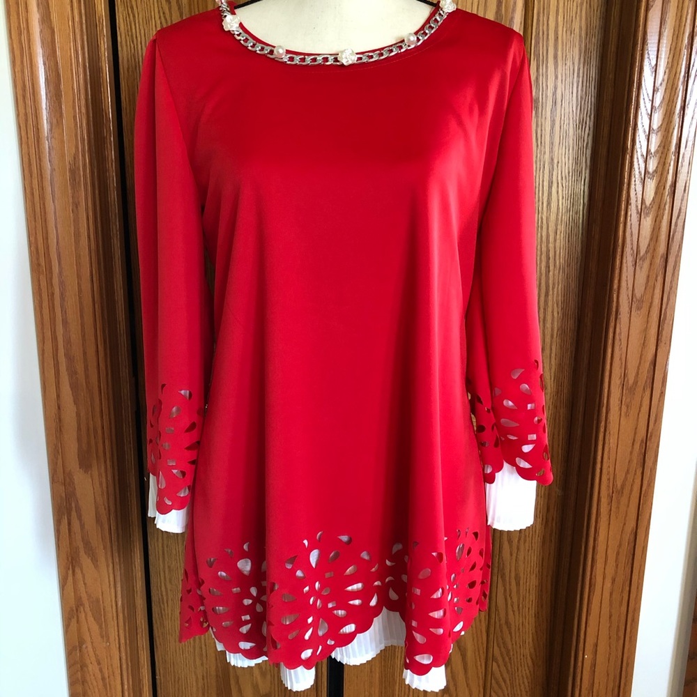 Red tunic or mini dress